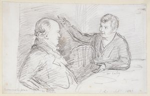 ウィリアムブレイク（1757-1827）とジョンバーリー（1778-1842）との会話1821年9月 作： John Linnell